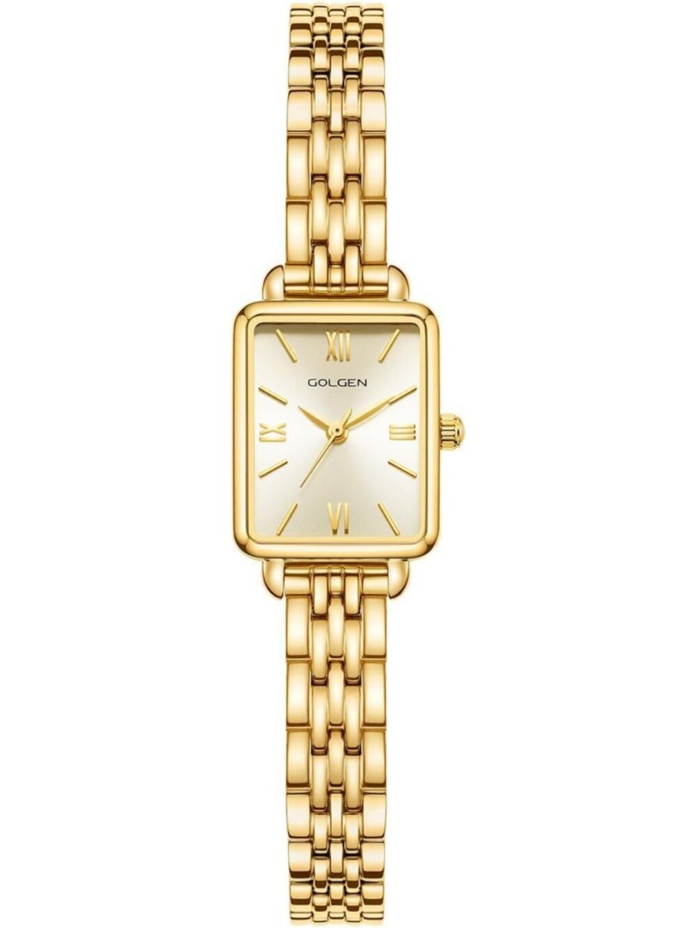 Vintage Square Watch for Women, Water-Resistant, Extra Strap, Stainless Steel
